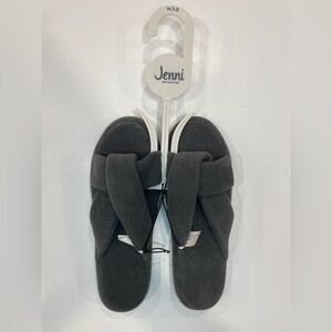 Jenni Intimates Charcoal Slippers Medium 7-8